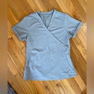 Figs Grey Scuba Scrub Top - XXS